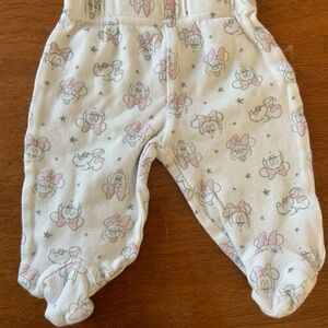FREE 😊 Disney Baby White and Pink Footed Pants size 0-3m